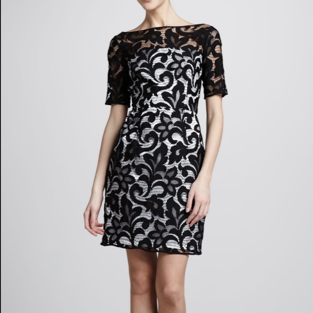 Milly New York Half-Sleeve Lace Dress Size 0